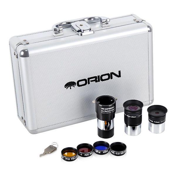 

telescope & binoculars orion 7.5mm 20mm pl eyepiece 2x barlow lens red yellow blue 0.9 neutral density reducer filter set for astronomical