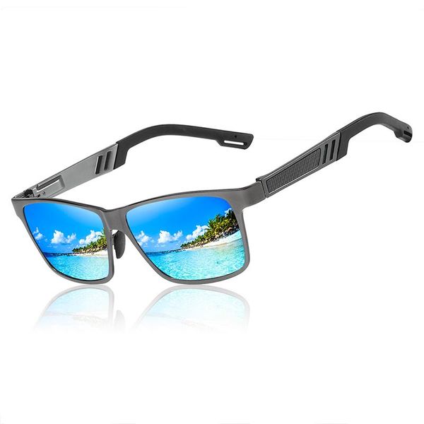 

sunglasses vintage men polarized driving eyewear aluminum magnesium sun glasses rectangle eaywear shade for oculos masculino, White;black
