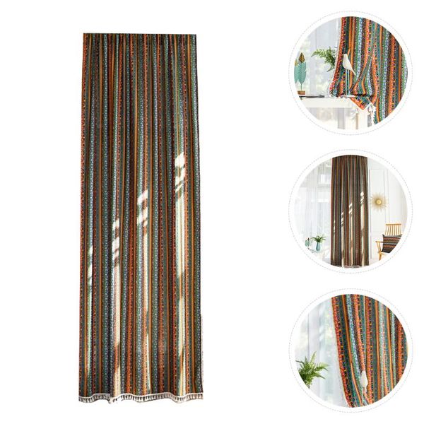 

shower curtains striped blackout curtain ethnic style tassel design for home