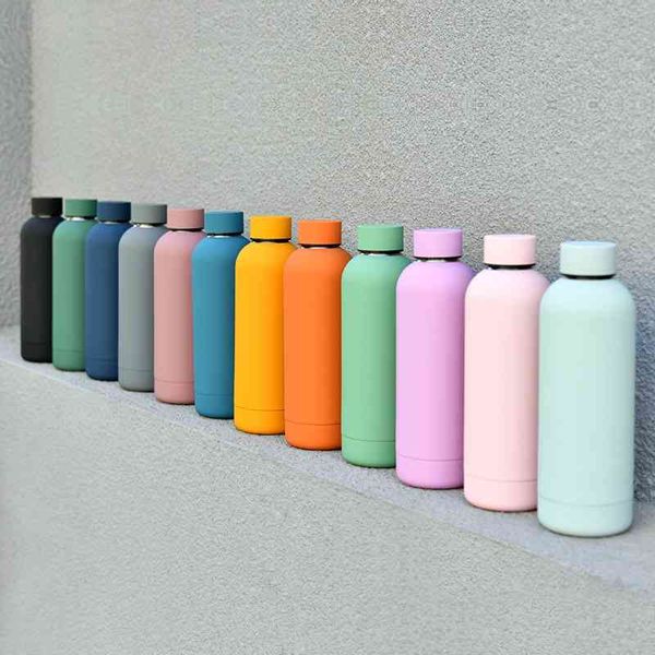 

2021304 stainless steel outdoor frosted bottle portable sports water thermos cup