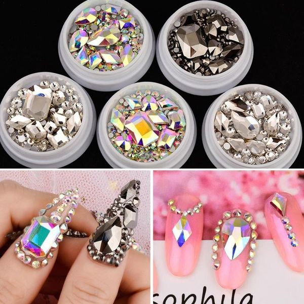 

nail art decorations accessories vintage rust series ultrathin glitter sequin water droplets diamond design jewelry manicures tool, Silver;gold