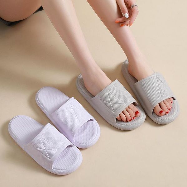 

women bath slippers for house summer slide sandals thick heels shoes shower soft beach men ladies bathroom flip flops, Black