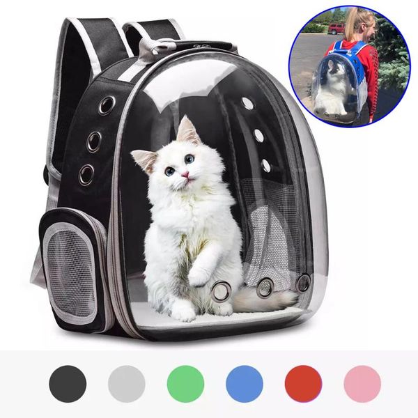 

cat carriers,crates & houses backpack transparent cats carrier bags breathable small dogtravel space cage pet transport bag carrying