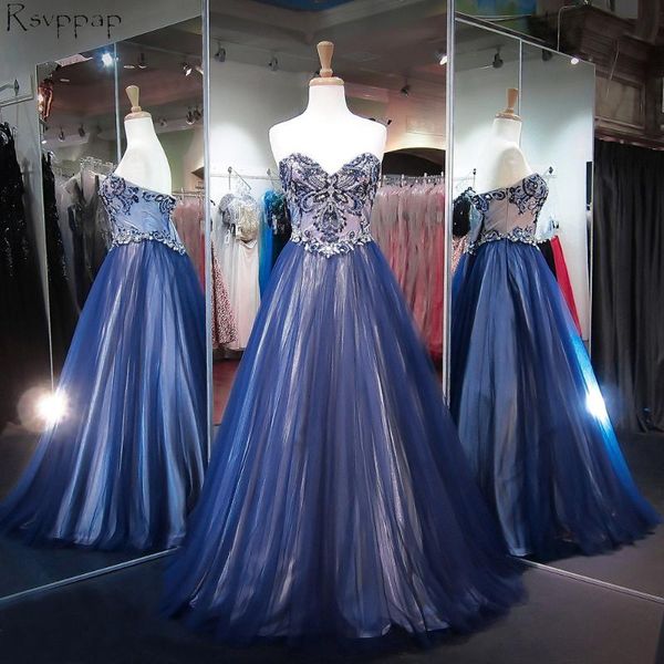 

party dresses long evening dress 2021 stunning sweetheart real sample beaded crystals navy blue women formal gowns, White;black
