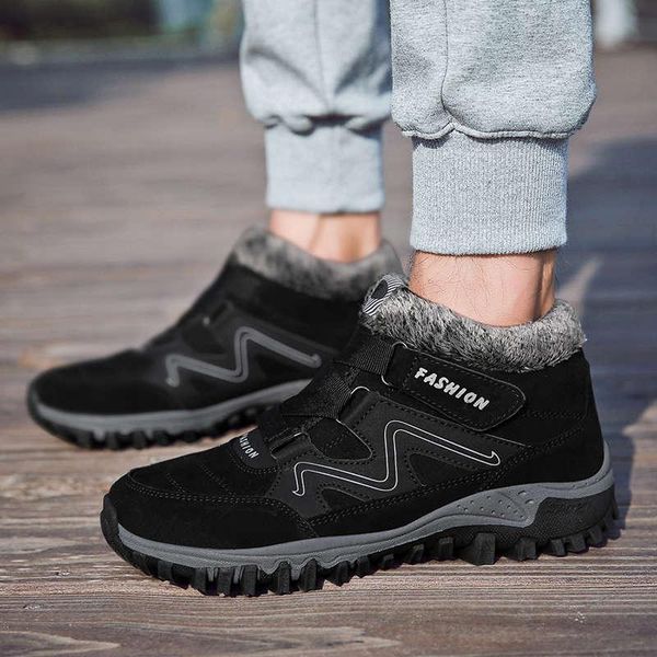 

boots platform women's shoes 2021 winter women plus size super warm waterproof plush woman w3, Black