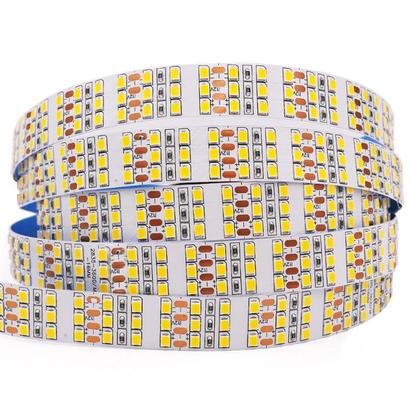 

strips super bright 2835 led strip three row dc12v flexible ribbon light 360leds/m 5m tape for engineering bedroom kitchen