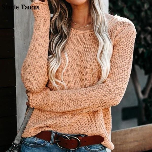 

women's sweaters autumn winter female long sleeve o neck casual fall 2021 women clothing loose knitted korean sueteres de mujer, White;black