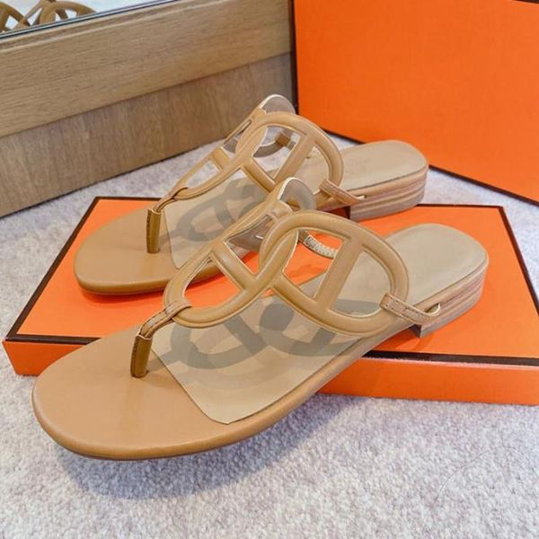 

classic designer simple flip flops women flat sandals leisure beach shoes fashion leather plus size slippers ladies black slides