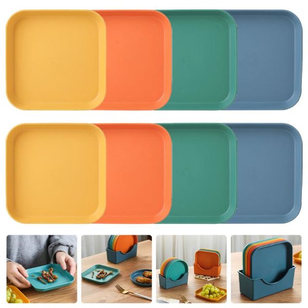 

dishes & plates 8pcs delicate square trays deskrubbish small storage