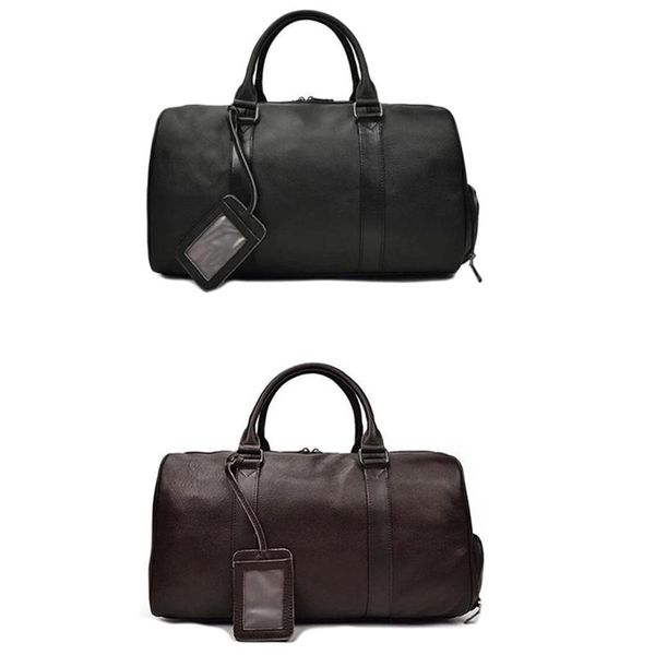 

travel bag men leather overnight hand luggage weekend business duffel bags