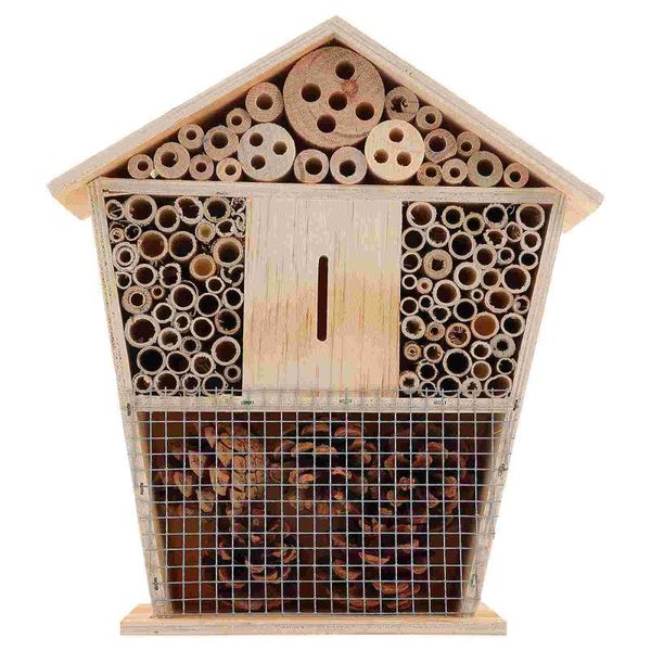 

hooks & rails bee house wooden beehive honey with tubes for garden supplies
