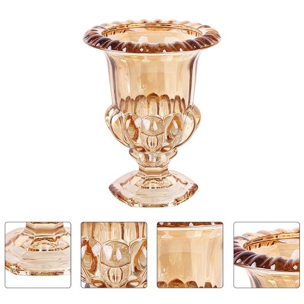 

vases 1pc flanging dried flower container glass shaped vase vintage