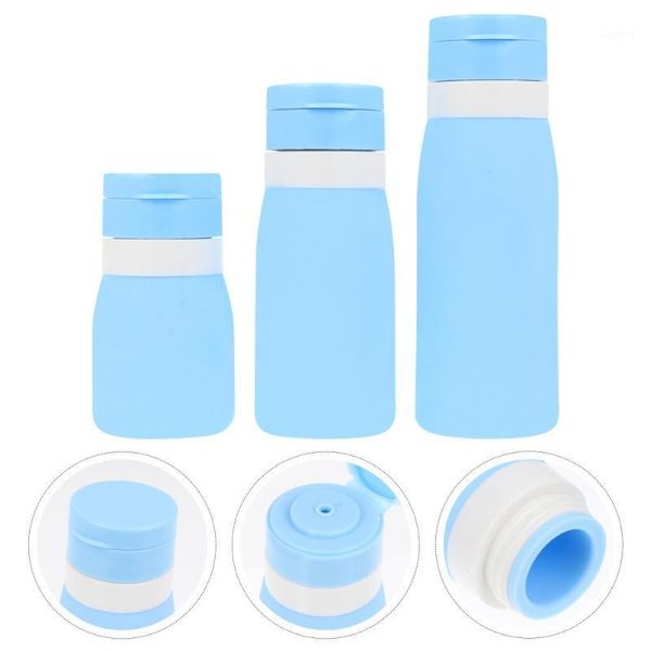 

storage bottles & jars 1 set 3pcs silicone travel dispenser lotion empty containers