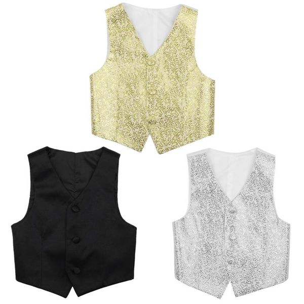 

waistcoat kids boys gentleman formal suits children floral dress vest for wedding pageant birthday party baby boy clothes 2-14 y, Camo