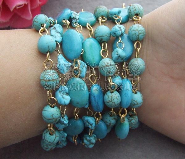 

beaded, strands women's great 9 blue bracelet, Black