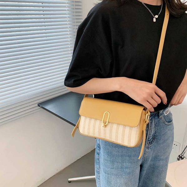 

straw bag women's 2021 simple single shoulder msenger bag