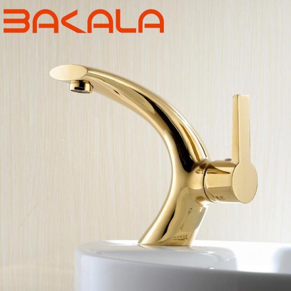 

bathroom sink faucets bakala basin mixer tap faucet golden deck mounted water kranen torneira do anheiro br6141k
