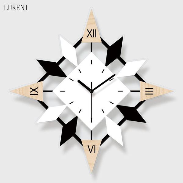 

wall clocks large irregular shape diamond geometric creative acrylic stereo clock home decor