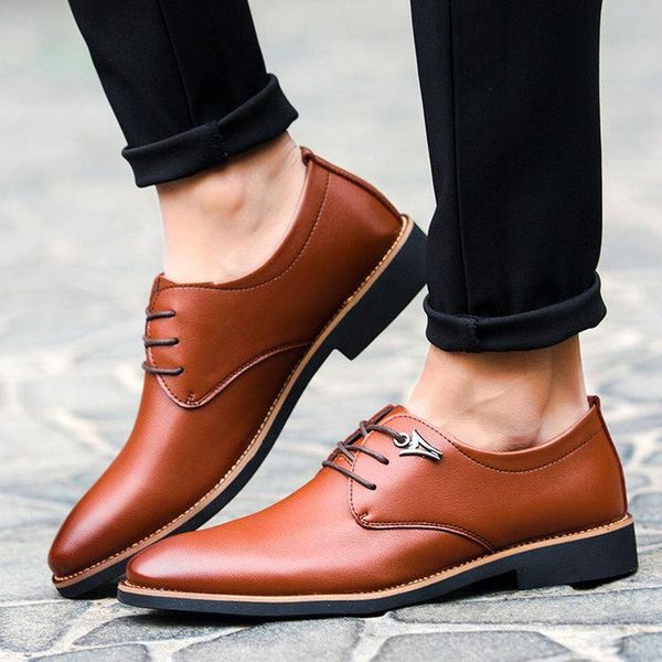 

dress shoes men male business man formal pu leather mens driving men's plus size zapatos de hombres personlizar m0642, Black