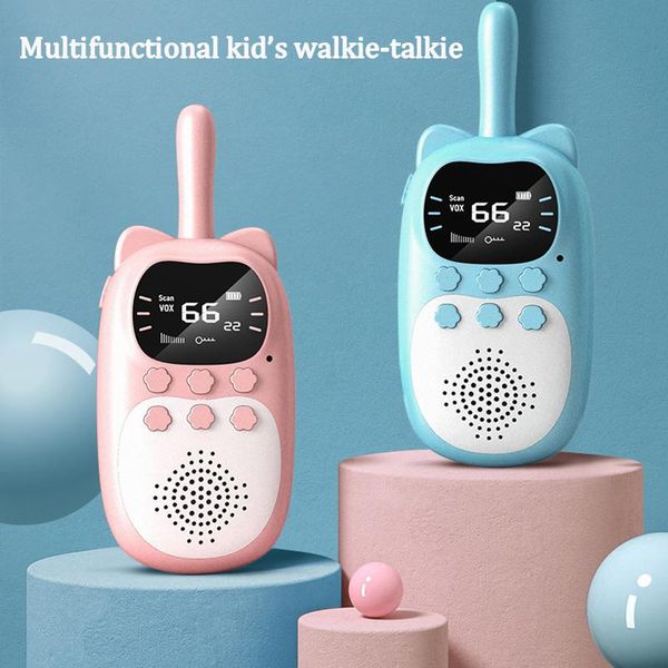 

walkie talkie kids handheld radio wireless 3km call usb rechargeable outdoor parent-child interactive toys gift for