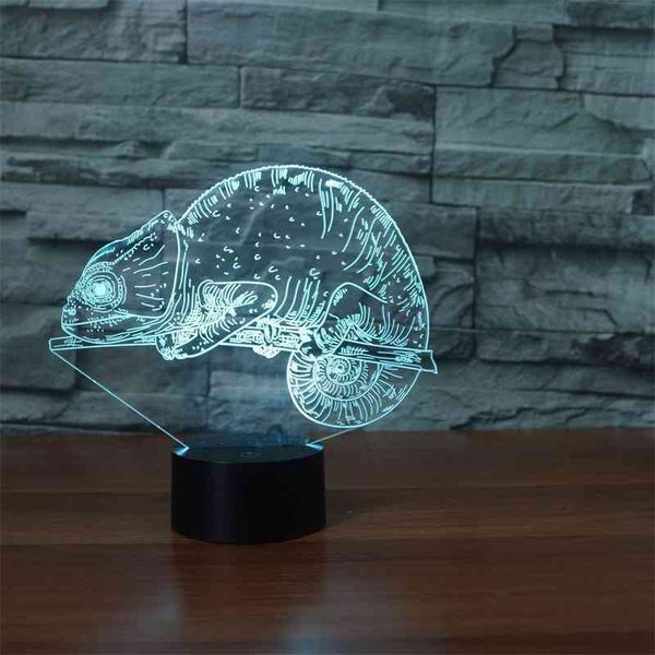

gift chameleon modeling led creative 3d nightlight fs-4237