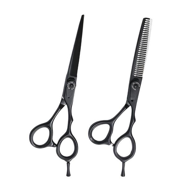 

hair scissors 6 inch black japan stainless steel profession barber cut scissor