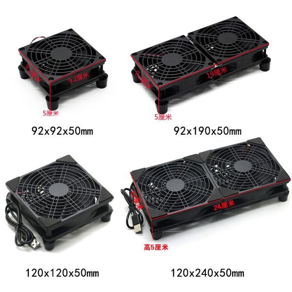 

fans & coolings router fan diy pc cooler tv box wireless cooling silent quiet dc 5v 120mm w/screws protective net usb power