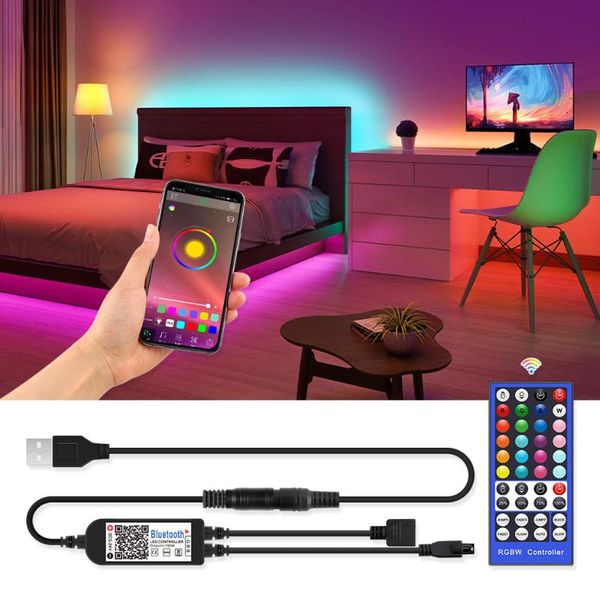 

rgbww led strip with 40key ir controller 2m 3m 4m bluetooth light for tv pc background strips