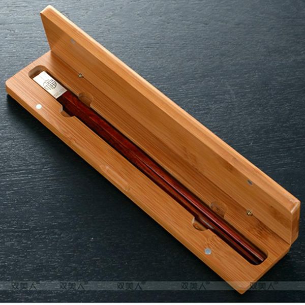 

chopsticks red wood gift box luxury chinese wooden present set grade with bamboo