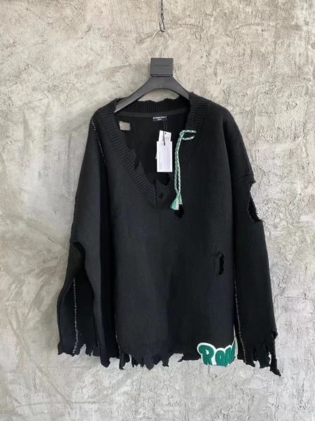 

premium raf style simons 21ss catwalk sweater, White;black