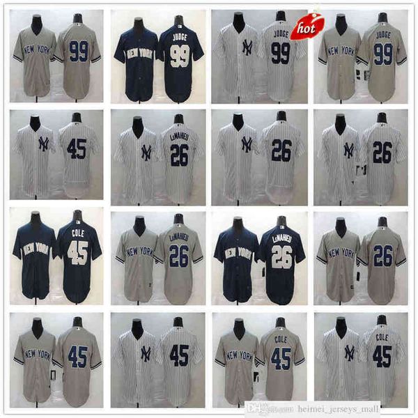 

2022 News Season Baseball 26 DJ LeMahieu Jerseys Stitched 45 Gerrit Cole Top Quality White Home Gray Road Navy Alternate Jersey, 2020 new nk