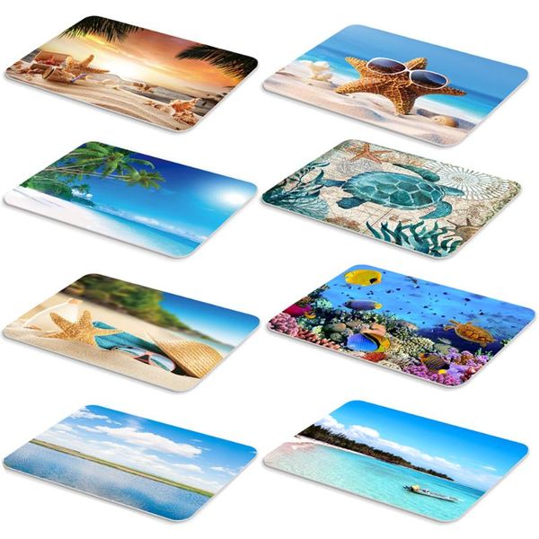 

bath mats 50*80cm mediterranean ocean beach style bathroom carpet mat set 3d printed floor toilet rugs wc doormat