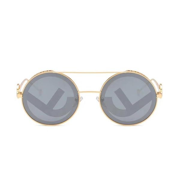 

fashion men and women classic steampunk sunglasses retro round metal glasses, White;black