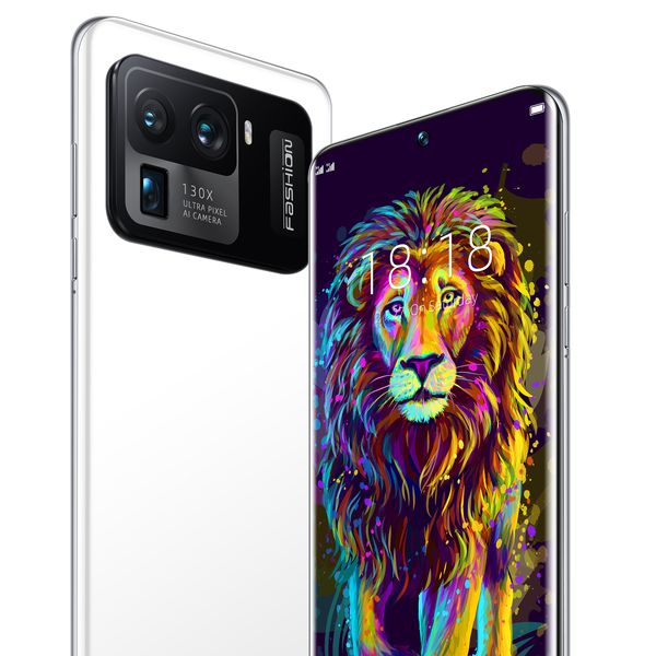 

unlocked version 7.3 inch smart phone android 11.0 16gb ram 512gb rom 6800mah big battery deca core cpu mobile phone dual cameras face id 5g