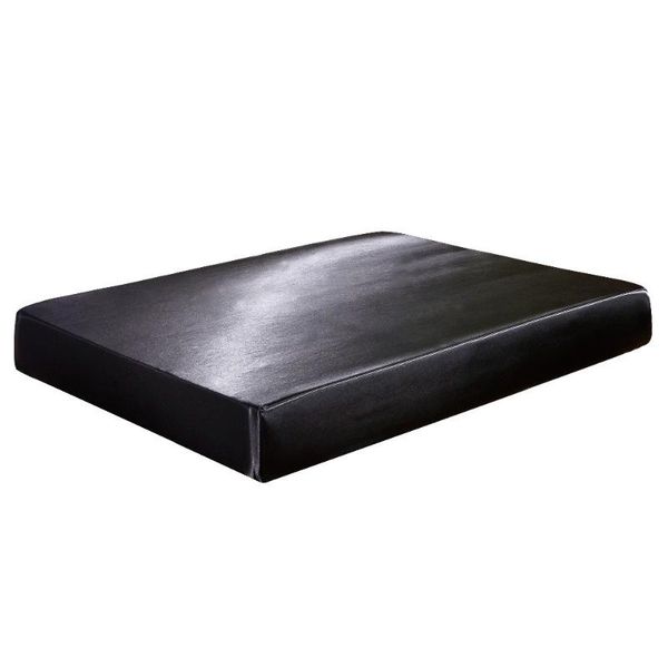 

sheets & sets satin silk fitted sheet on elastic solid color mattress protector bed band drap set queen size