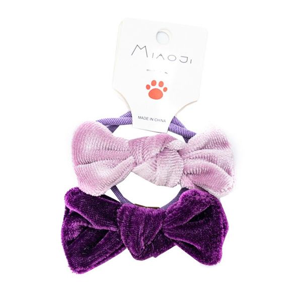 

hair accessories children ring cute headdress bow rope stylish velvet rubber strings sweet hairrope set double ponytail accessory, Slivery;white