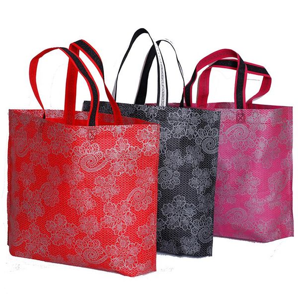 

non-woven fabric shopping bag waterproof foldable portable tote handbag storage bags