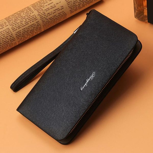 

wallets business men long wallet casual multi-function clutch bag card package multi-card carteira feminina com ziper#3, Red;black