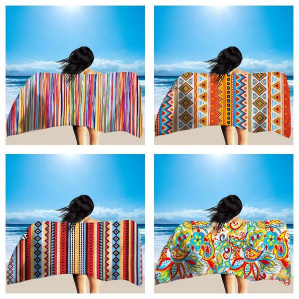 

microfiber beach towel, absorbent and quick-drying printed swimming towel bathroom set