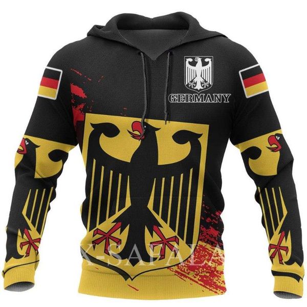 

men's hoodies & sweatshirts germany country map flag skull 3d printed hoodie man female zipper pullover sweatshirt hooded jersey street, Black