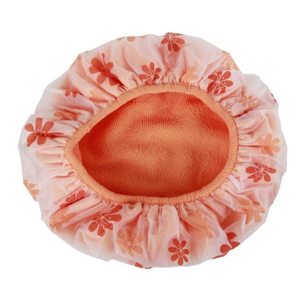 

fine fiber double layer reusable waterproof shower hood (random color) caps