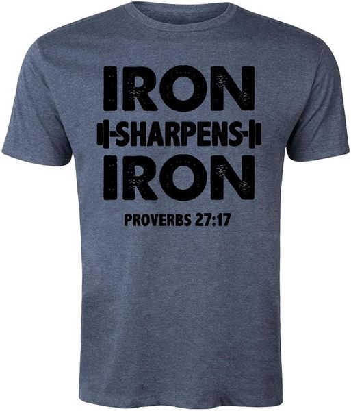 

men's t-shirts iron sharpens - short sleeve graphic t-shirt, White;black