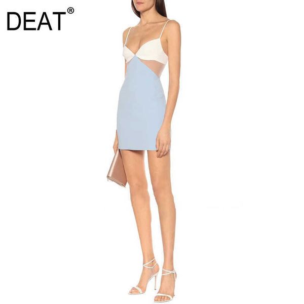 

[deat] women summer fashion high waist sleeveless tube temperament elegant sling dress quality 13d131 210527, Black;gray