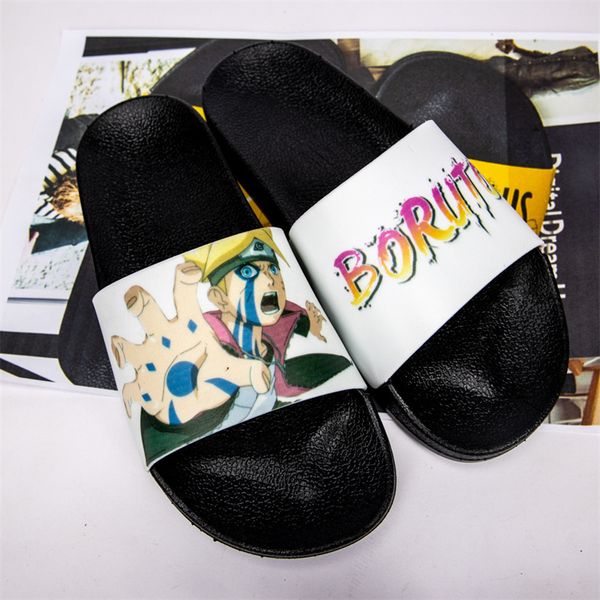 

cartoon character pattern printed slippers comfortable cool breathable summer indoor and outdoor beach l non slip, Black