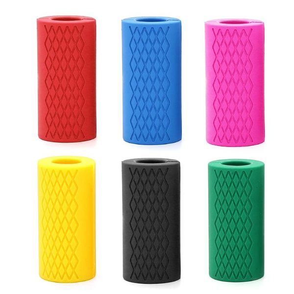 

dumbbells anti wear hand strength training barbell grip dumbbell handle bodybuilding 1pcs silicone 6 color outdoors accessories