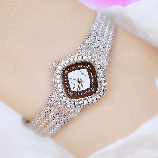

montre femme dress women watches luxury brand diamond crystal ladies watches small dial watch women montre femme 210527, Slivery;brown