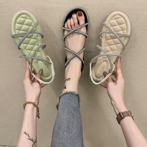 

rubber slippers shoes woman 2021 low glitter slides fashion pantofle flat jelly luxury basic scandals pu rome crystal, Black