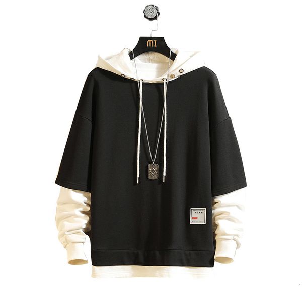 

men's hoodies & sweatshirts hooded sweatshirt, korean-style jacket, big sizes ylfg, Black