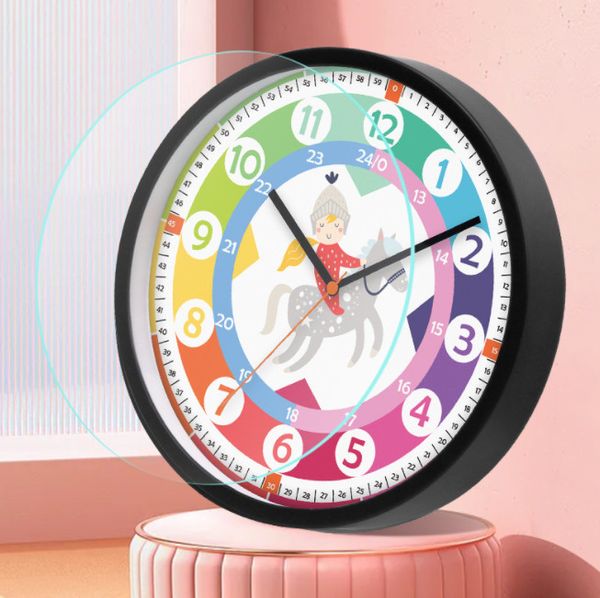 En son duvar saatleri, çocuklar için 10 inçlik eğitici oyuncak renkli duvar saati, aralarından seçim yapabileceğiniz birçok stil
