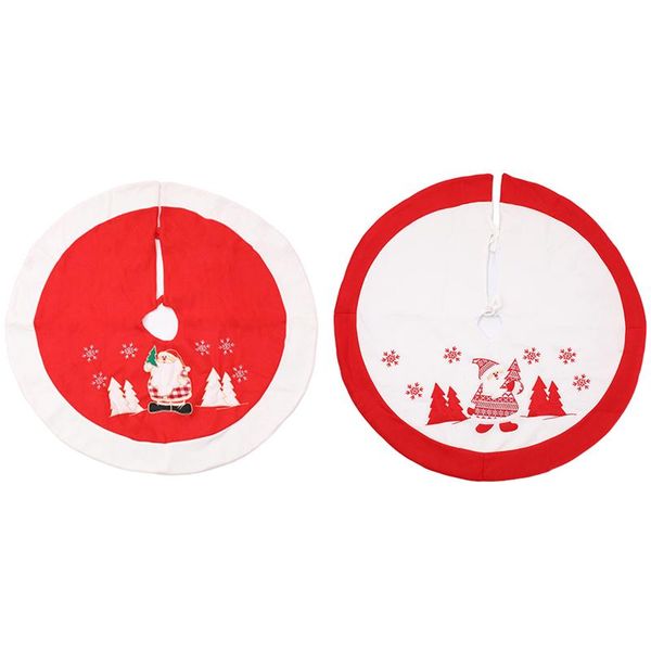

christmas decorations home decoration tree skirt santa claus pattern embroidered carpet for holiday supplies decor